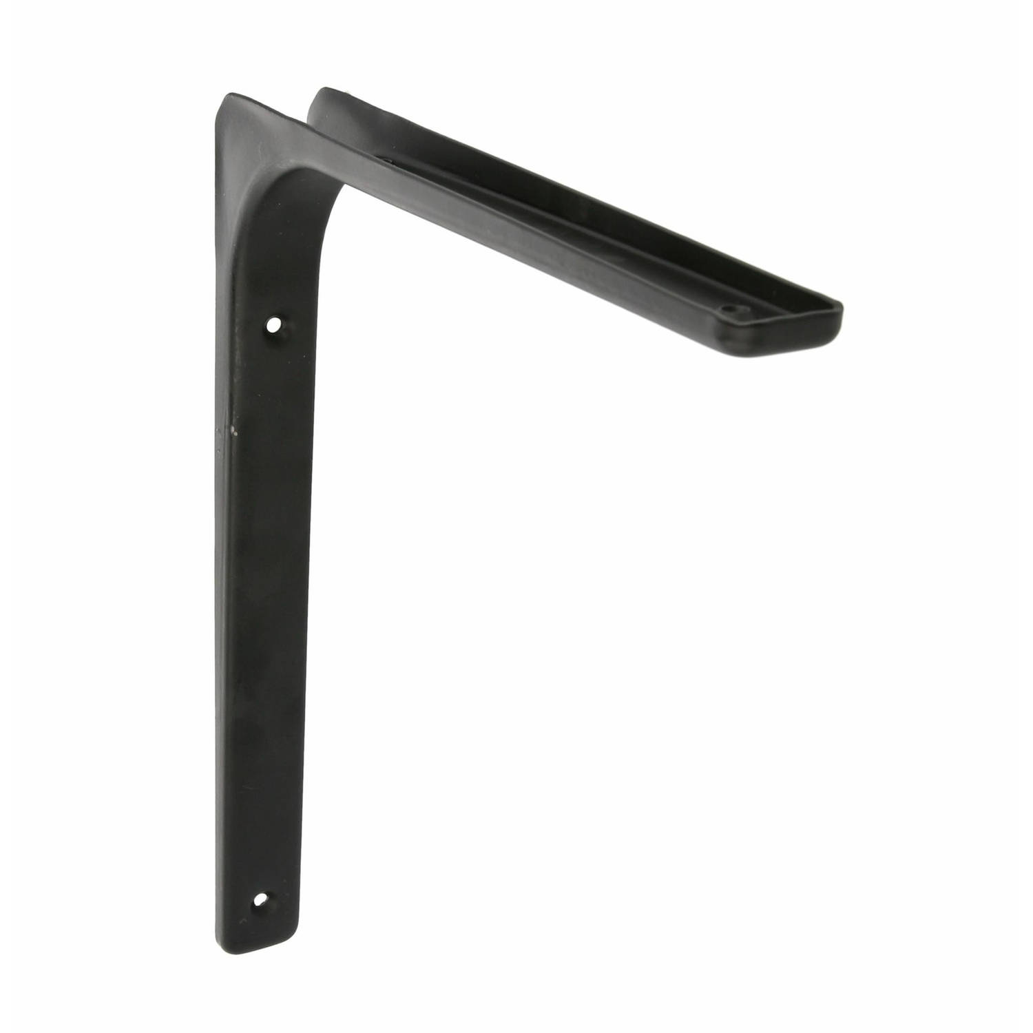 AMIG Plankdrager/planksteun van metaal - gelakt zwart - H300 x B400 mm - boekenplank steunen