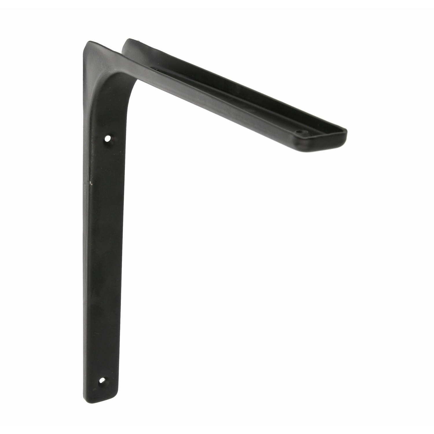 AMIG Plankdrager/planksteun van metaal - gelakt zwart - H200 x B250 mm - boekenplank steunen