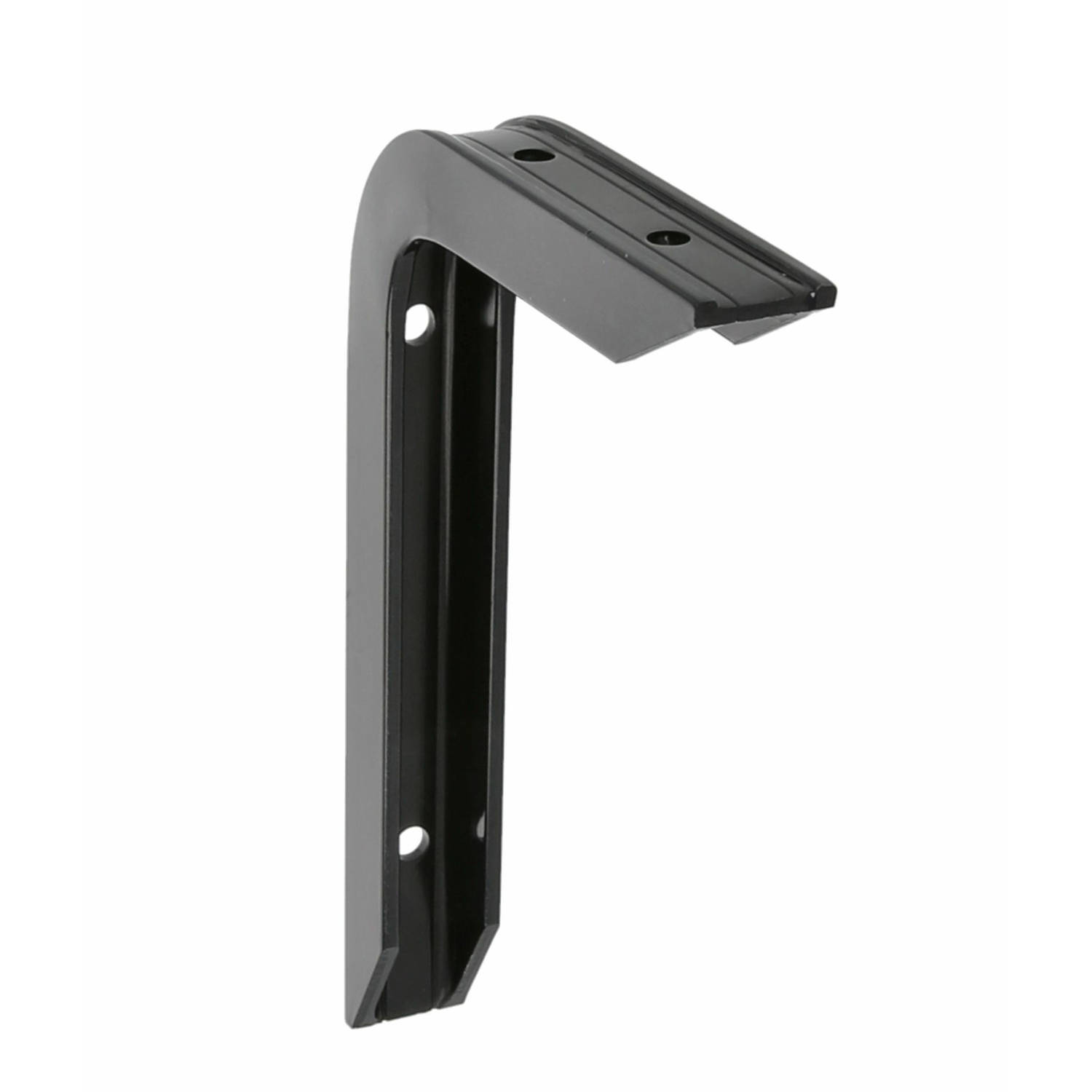 AMIG Plankdrager/planksteun van aluminium - gelakt zwart - H150 x B100 mm - heavy support - boekenplank steunen