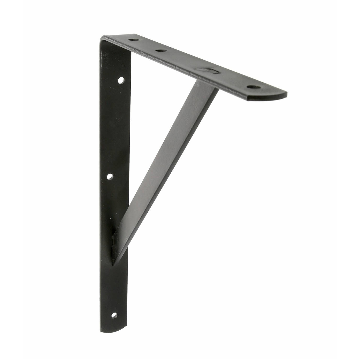 AMIG Plankdrager/planksteun van metaal - gelakt zwart - H500 x B325 mm - boekenplank steunen - tot 185 kg