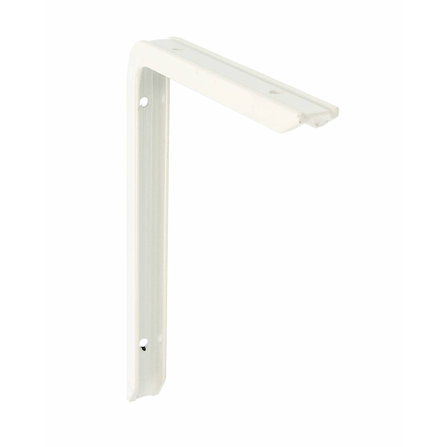 AMIG Plankdrager/planksteun - aluminium - gelakt wit - H200 x B150 mm - max gewicht 60 kg - boekenplank steunen