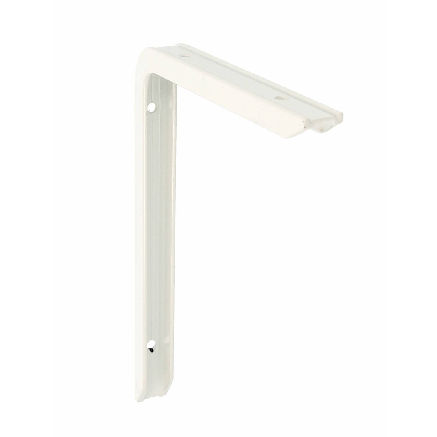 AMIG Plankdrager/planksteun - aluminium - gelakt wit - H120 x B80 mm - max gewicht 75 kg - boekenplank steunen