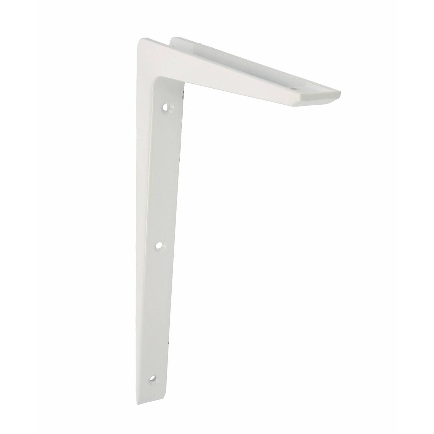 AMIG Plankdrager/planksteun - aluminium - gelakt wit - H250 x B200 mm - boekenplank steunen
