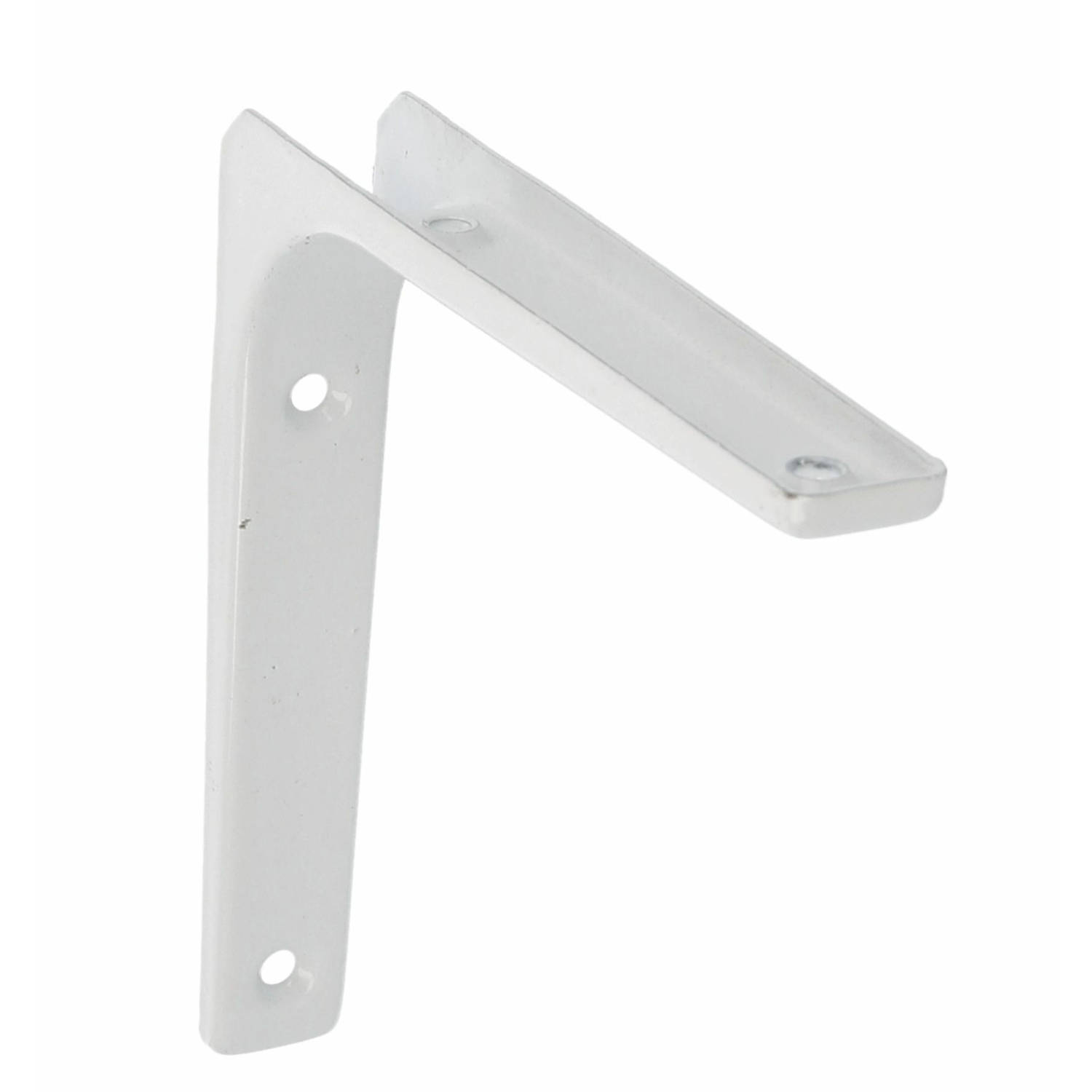 AMIG Plankdrager/planksteun van metaal - gelakt wit - H150 x B200 mm - boekenplank steunen