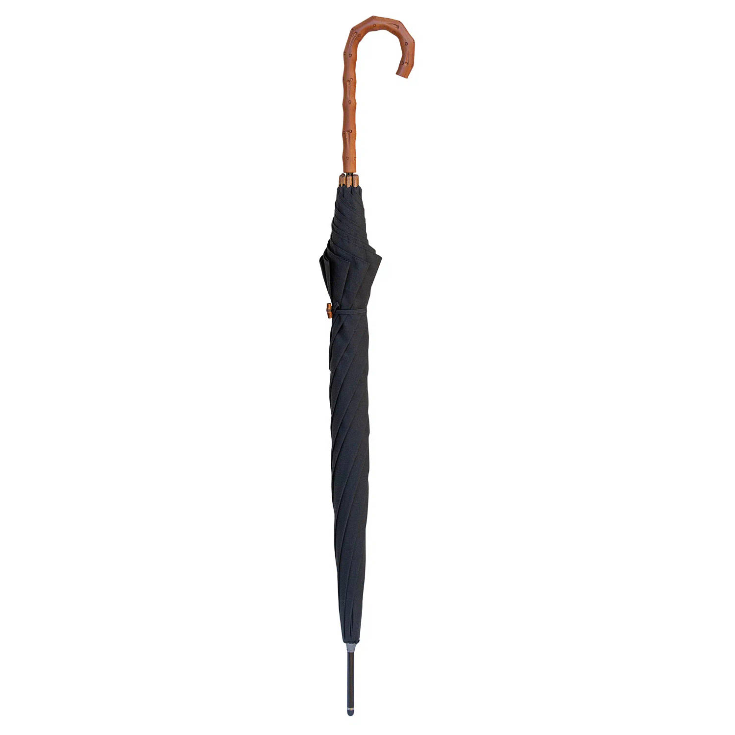 Classic Canes Paraplu - Gelamineerd houten handvat - 104 cm polysterdoek - Lengte 92 cm - Zwart