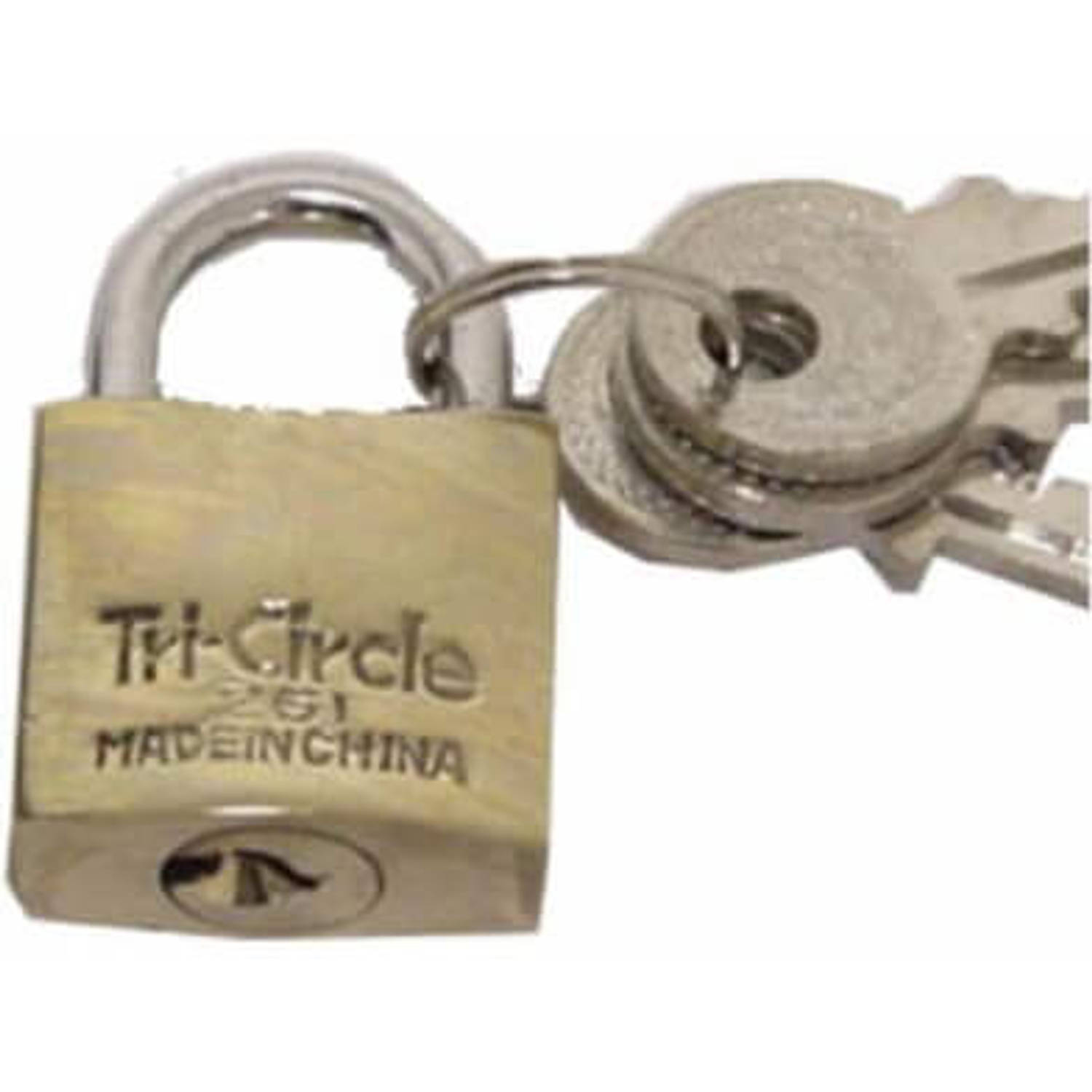 Tricircle Tri-Circle Hangslot Grijs, Sleutelsluiting, 20mm
