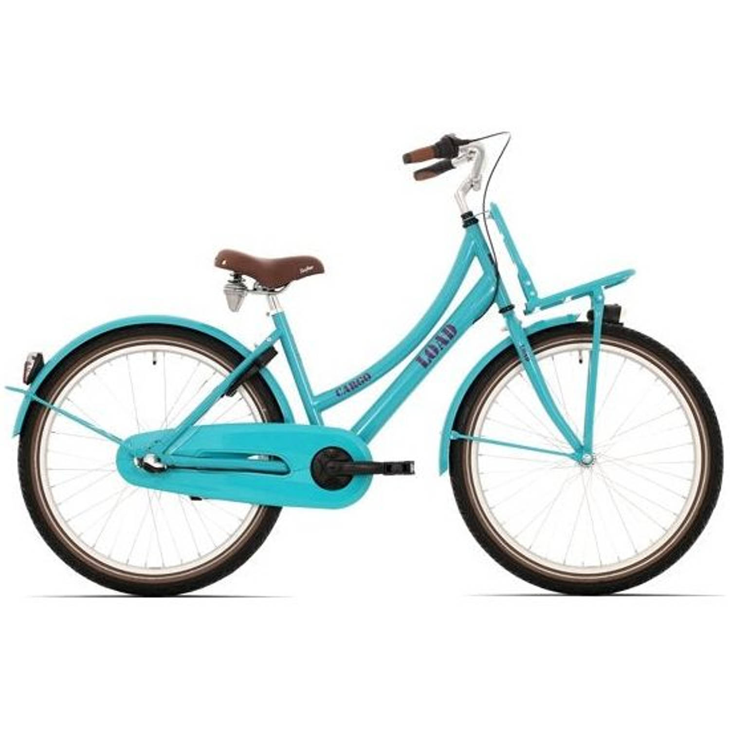 Bikefun Fiets Bike Fun 20 inch Load Remnaaf Turquoise