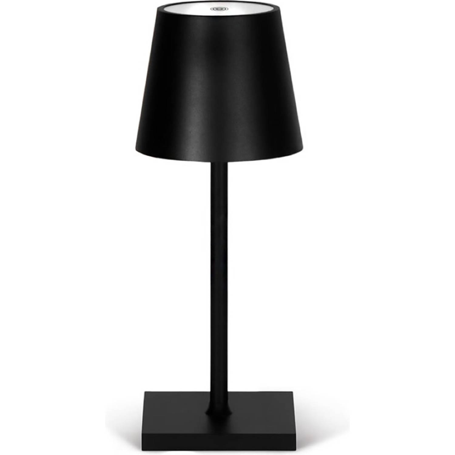 Goliving Tafellamp Op Batterijen Oplaadbaar En Dimbaar Moderne Touch Lamp Zwart Nachtlamp Draadloos 