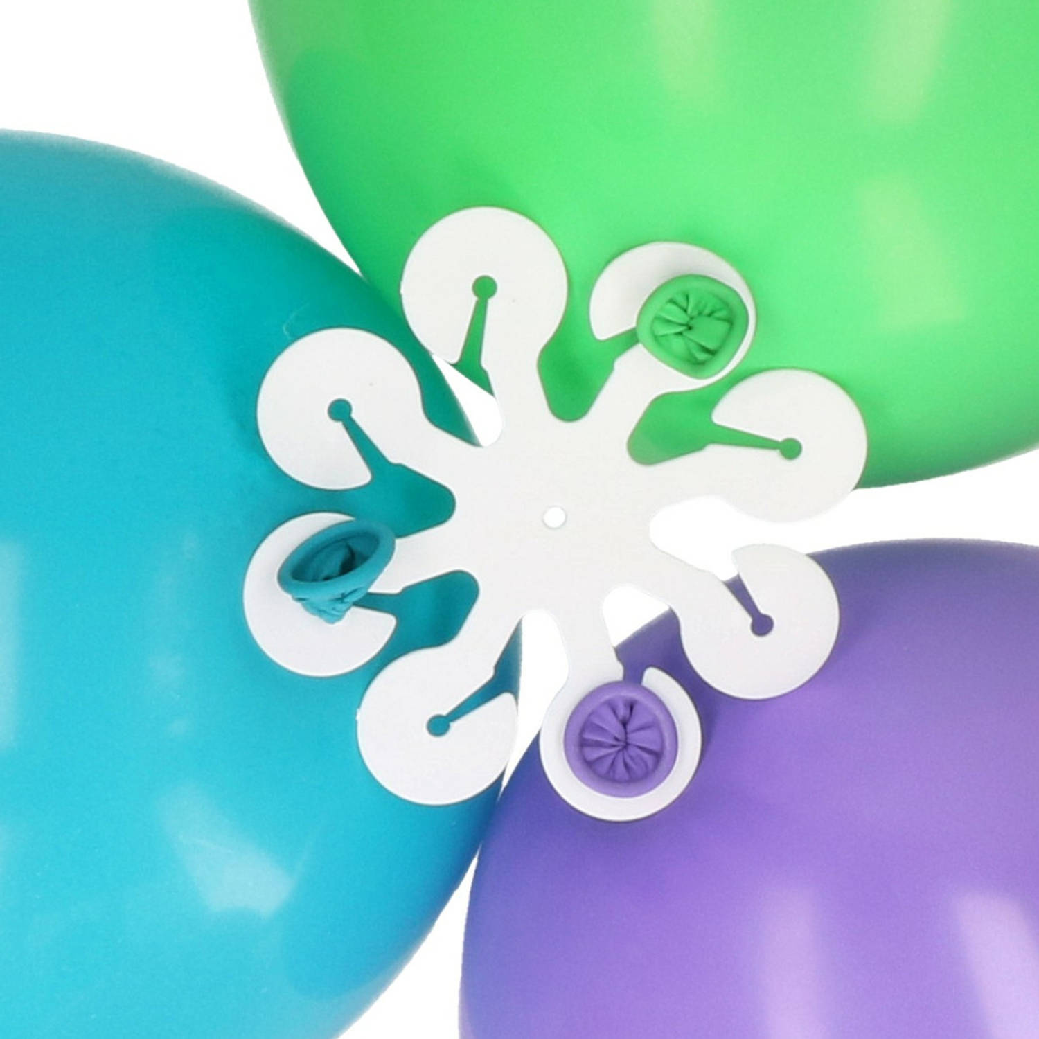 Troshanger voor 8 ballonnen - transparant - kunststof - herbruikbaar - Ballonhangers