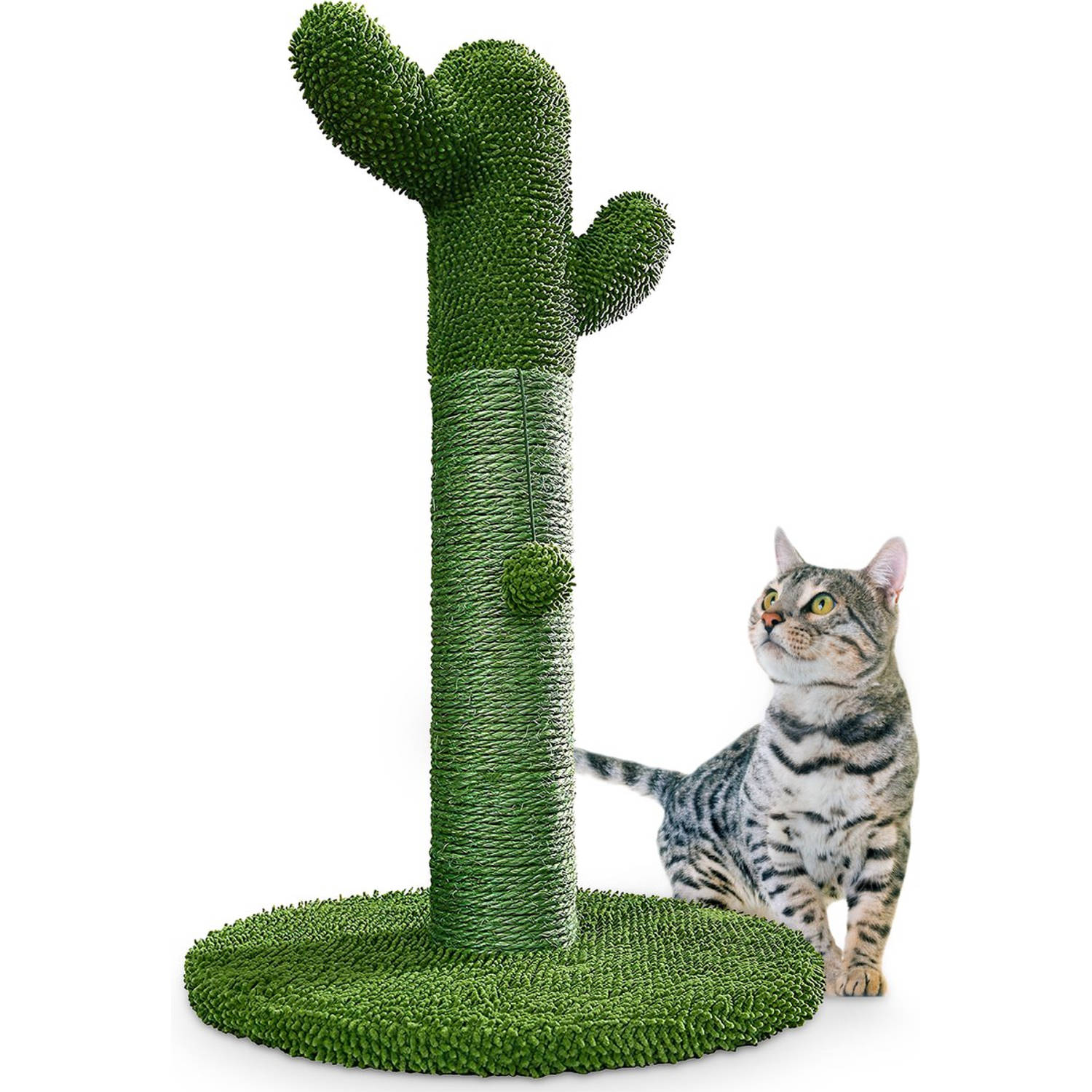 Gopets Krabpaal katten Cactus krabpaal sisal Krabplank modern design Natuurlijk krabmeubel met speel