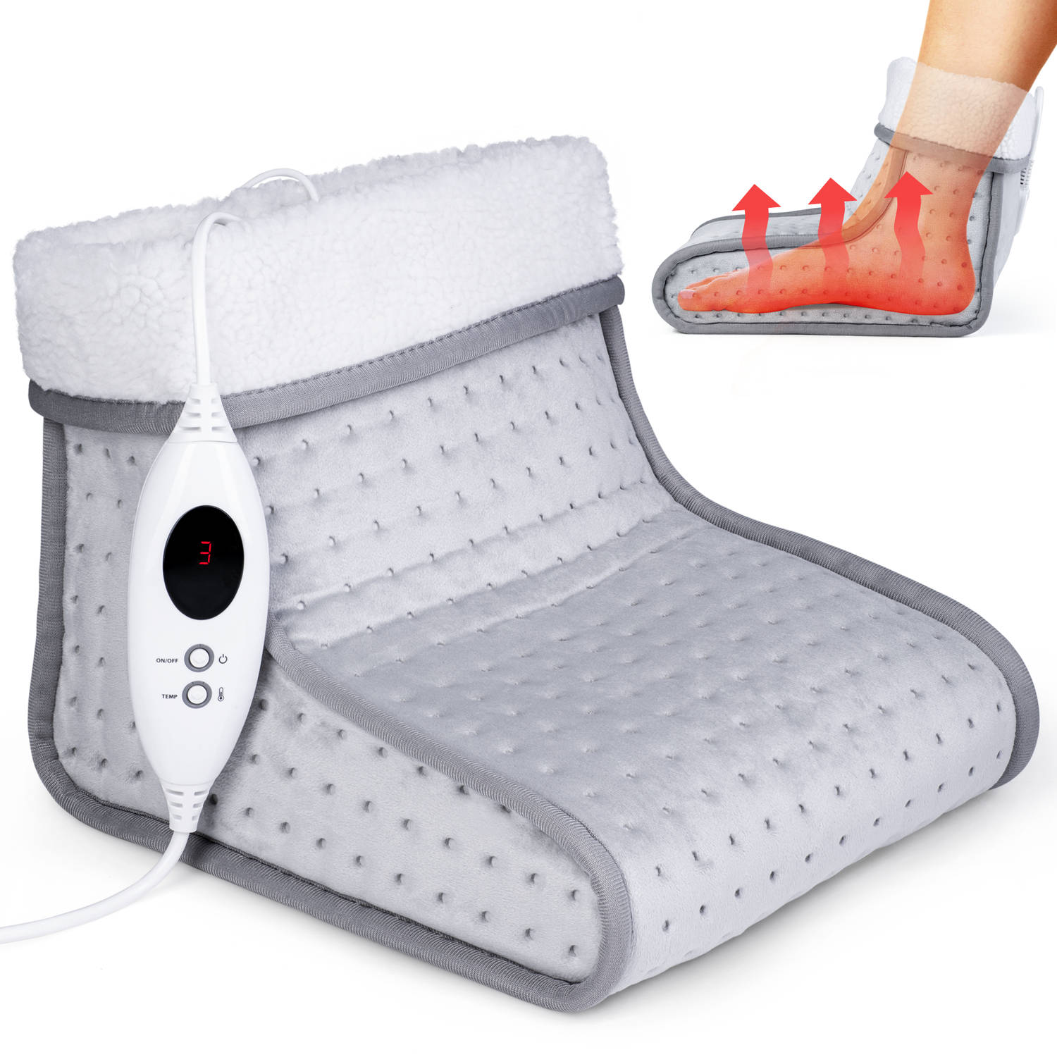 Sinnlein- Elektrische voetenwarmer, grijs