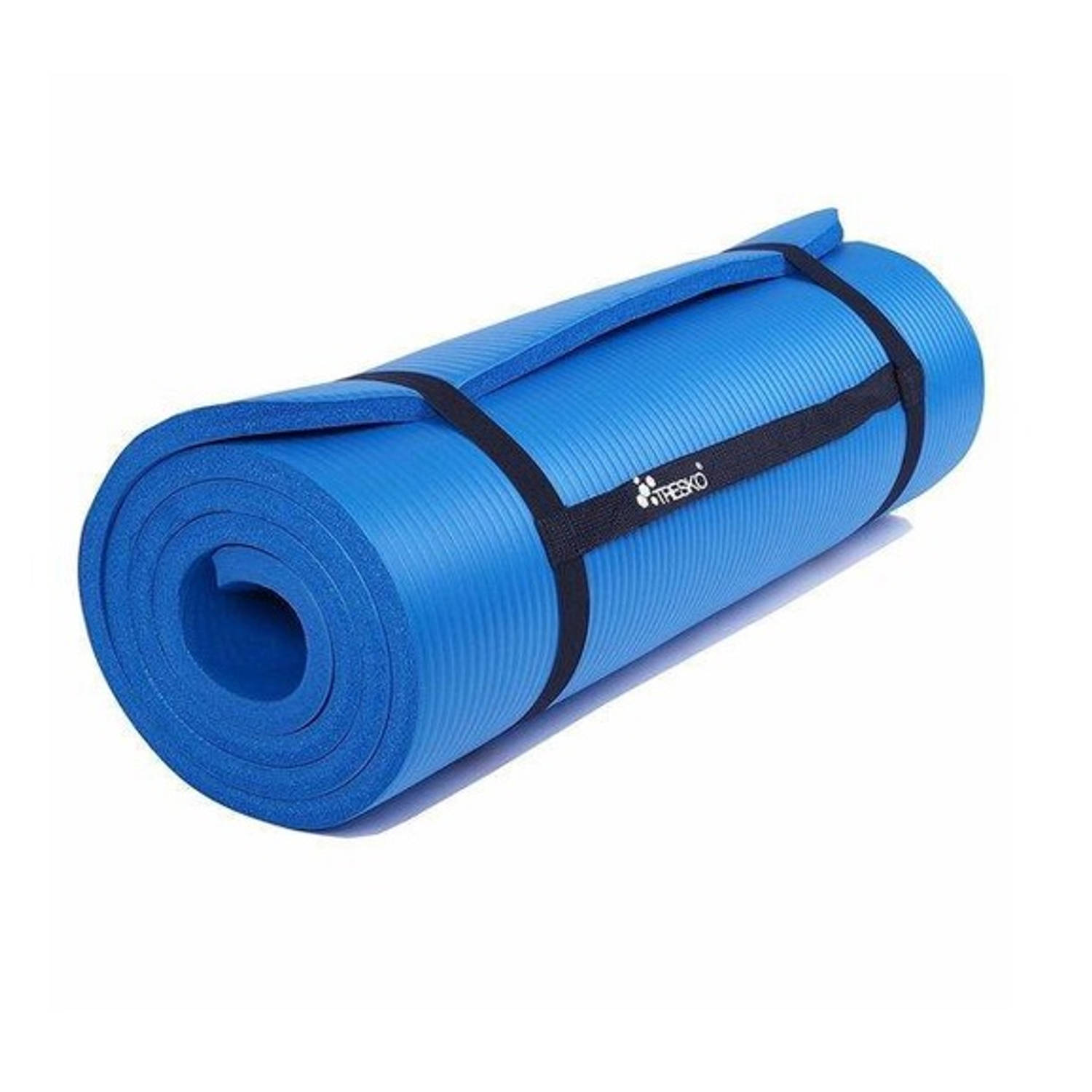 Yoga mat Blauw 1,5 cm dik, fitnessmat, pilates, aerobics