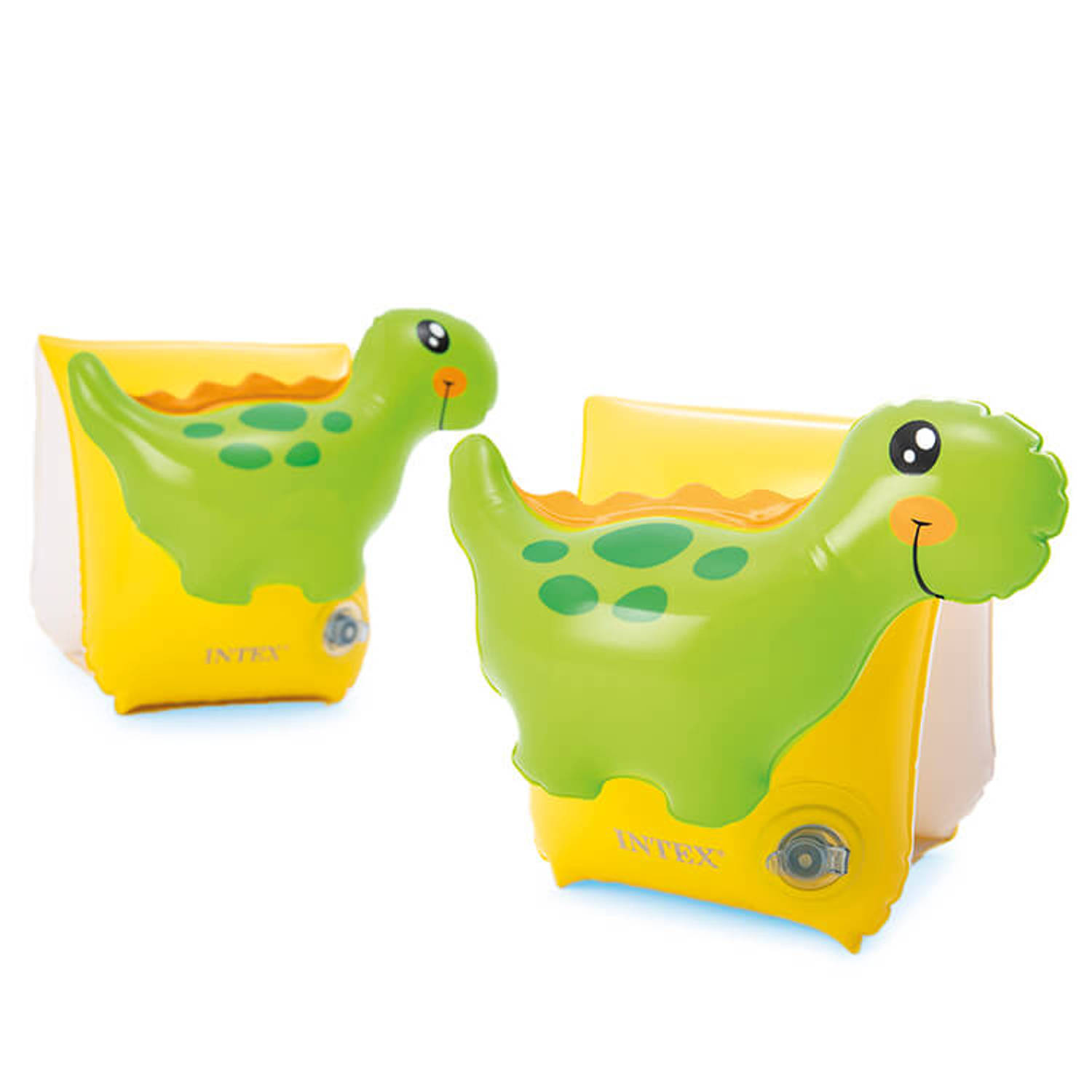 Intex zwemvleugels 3D Dino 23 x 20 cm pvc geel-groen