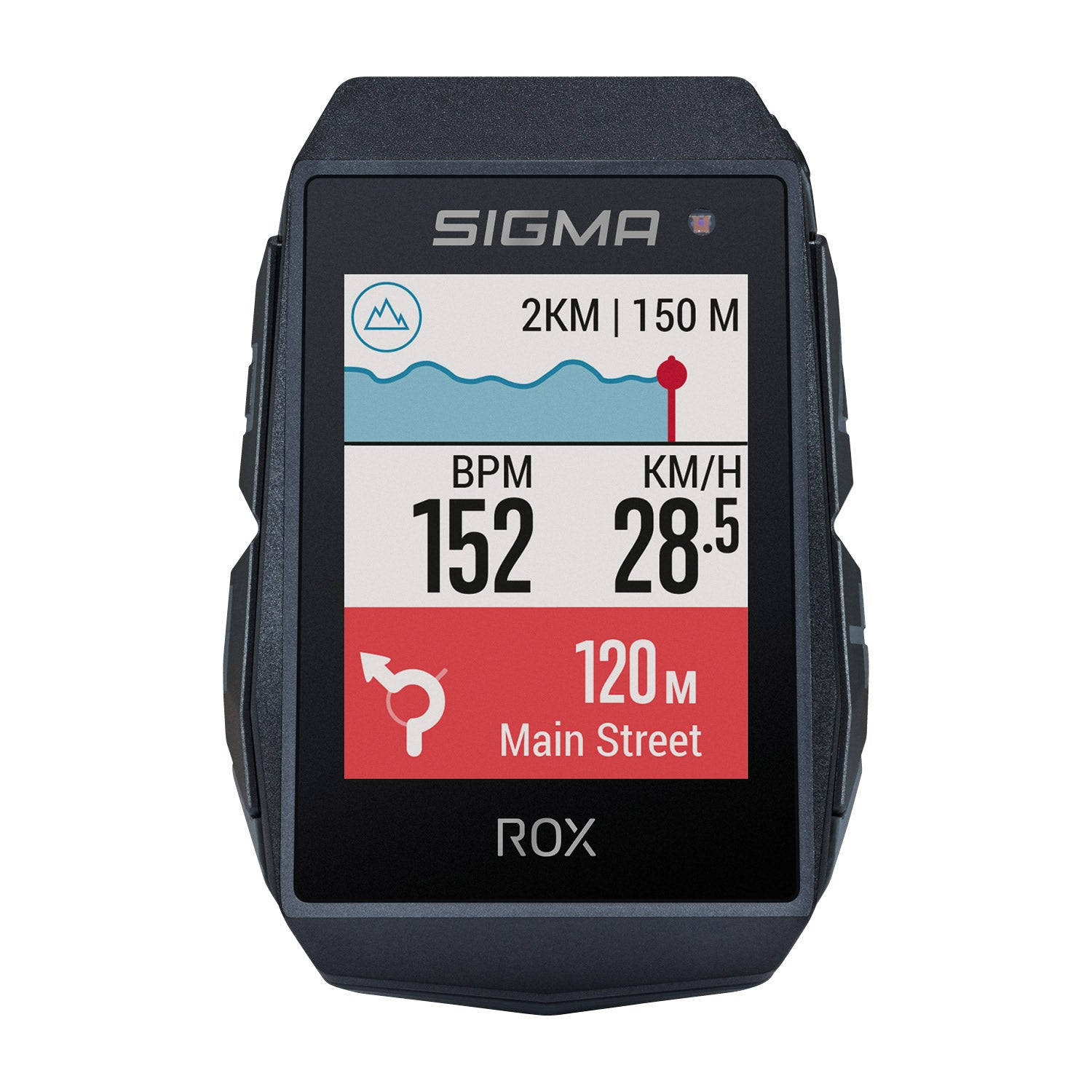 Sigma ROX 11.1 EVO Fietsnavigatie Fietsen GPS, GLONASS, Spatwaterdicht