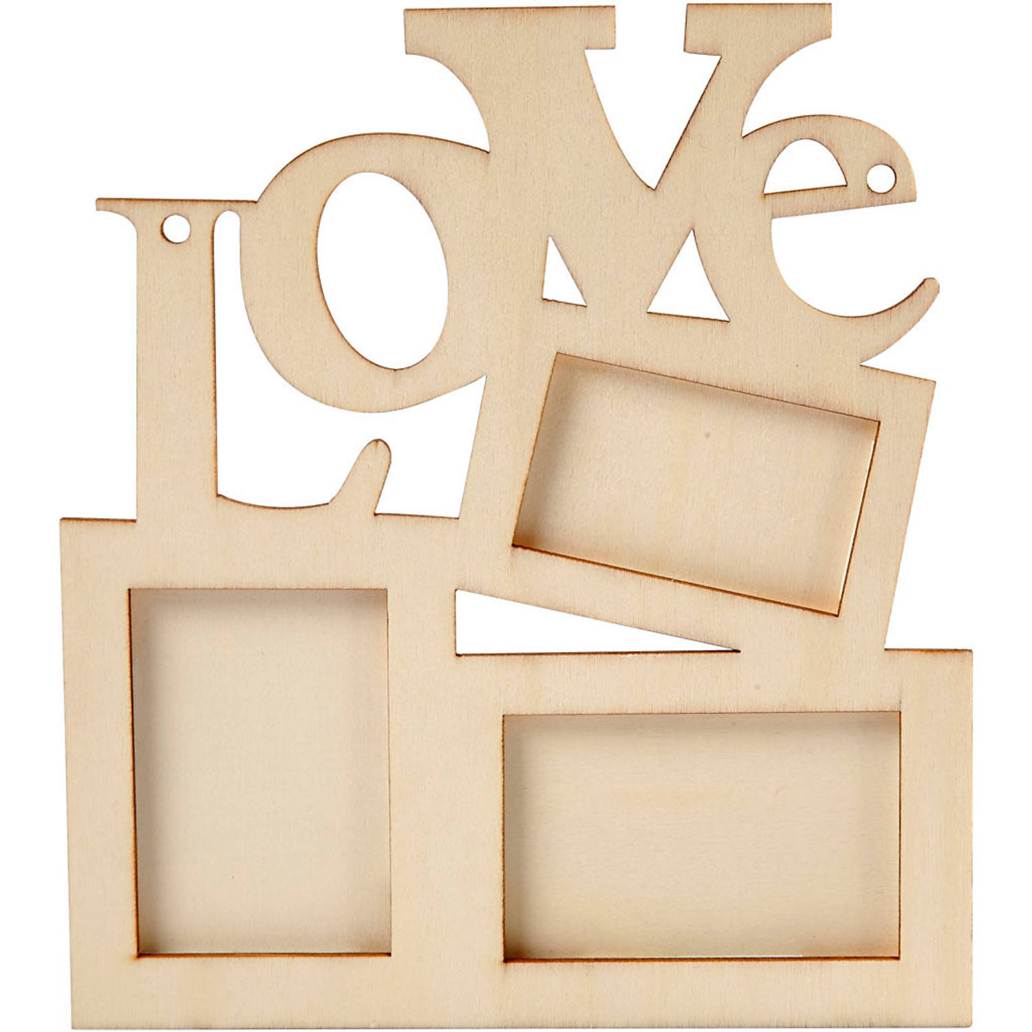 Creotime houten Love fotolijst 20 x 16 cm blank per stuk