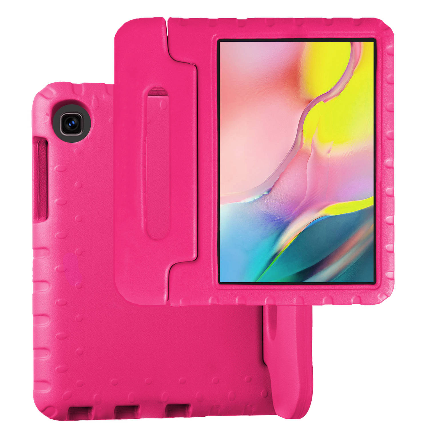 Samsung Galaxy Tab 10.1 2019 Hoesje Kinder Hoes Shockproof Cover - Kindvriendelijke Samsung Tab 10.1 2019 Hoes Kids Case - Roze