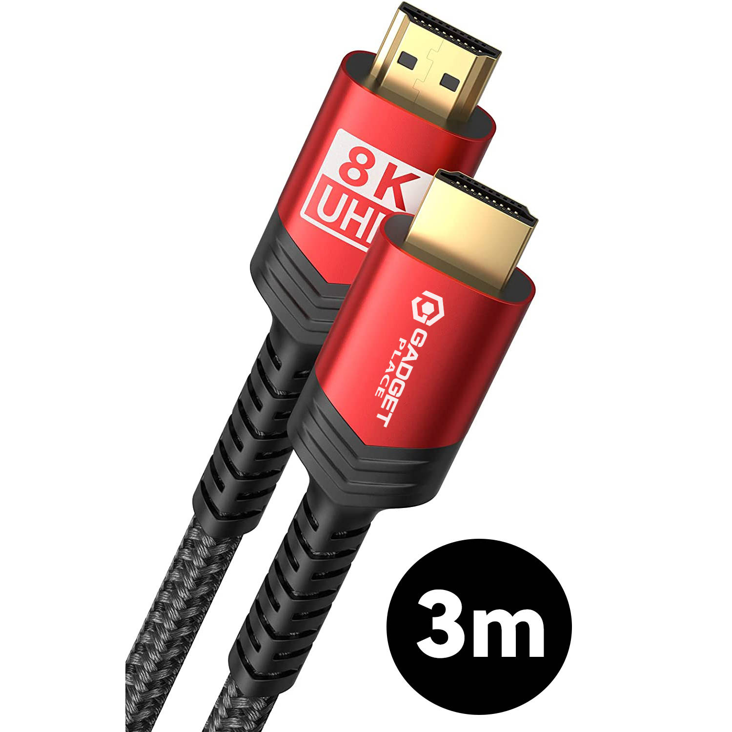 Gadgetplace 8K HDMI 2.1 kabel - 3 Meter - Ultra HD High Speed - HDMI naar HDMI