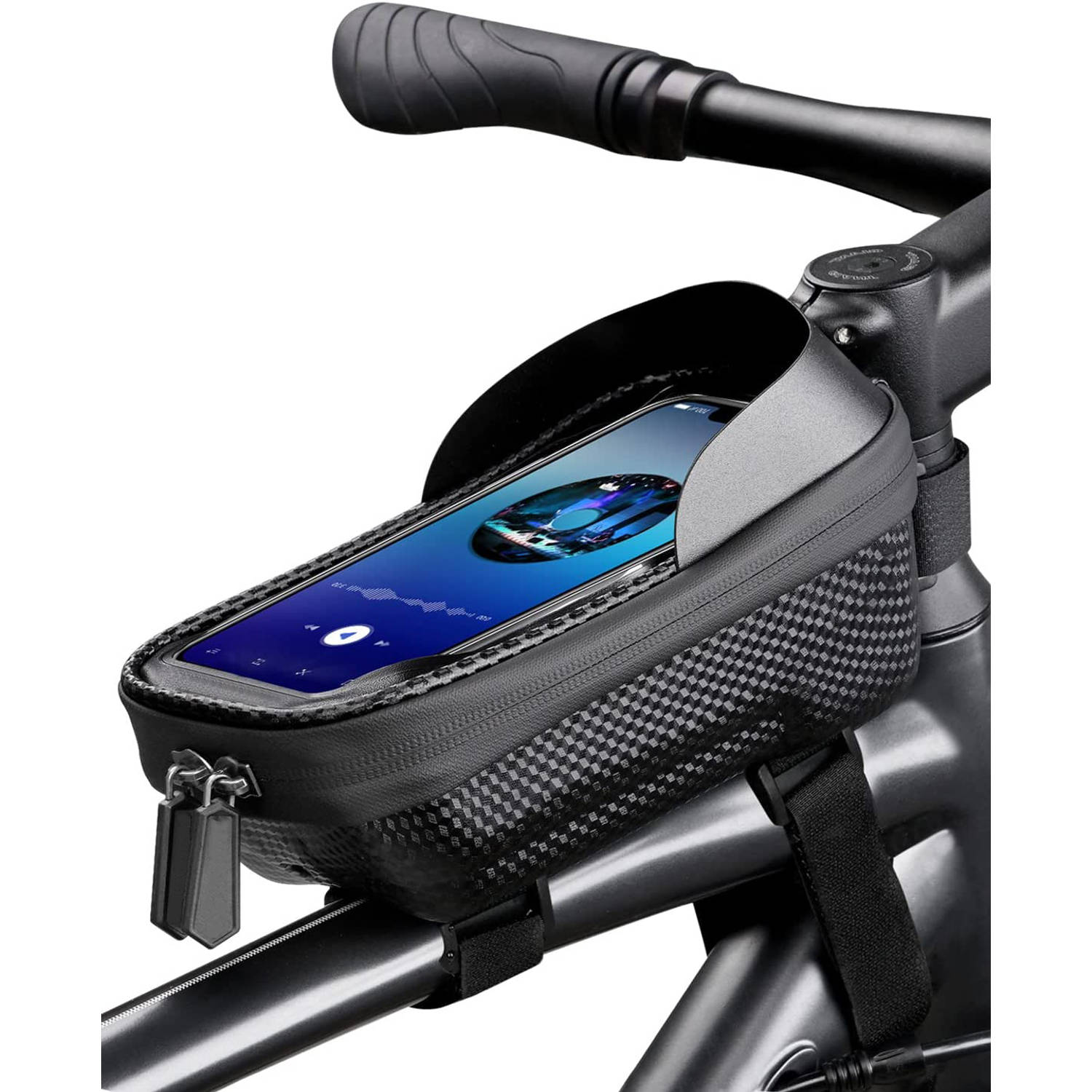 BikePro Telefoonhouder Fiets Pro Waterdicht Frametas Fietstas Stuur Voor E-Bike, Mountainbike, Racef