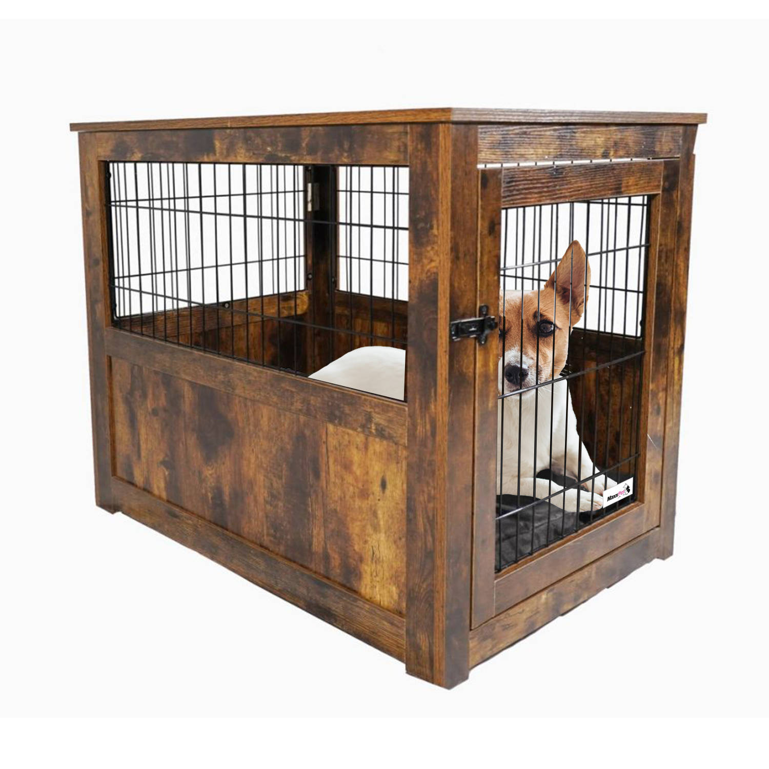 MaxxPet Houten Hondenbench - Hondenhuisje voor binnen - Hondenhok - kennel - 89x61x72cm