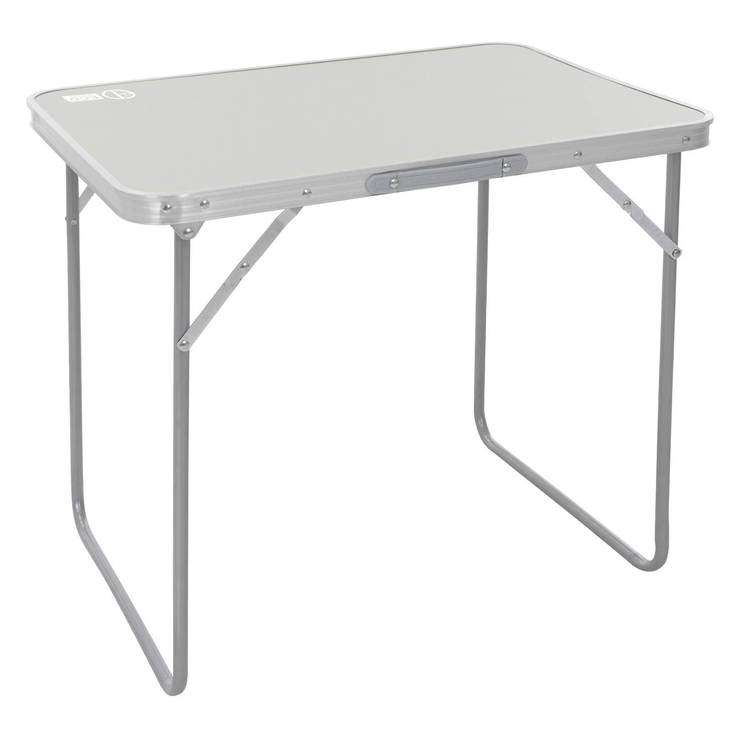 ECD Germany aluminium campingtafel klaptafel 70x50x60 cm, Grijs, MDF-plaat, opvouwbaar, draagbaar, l