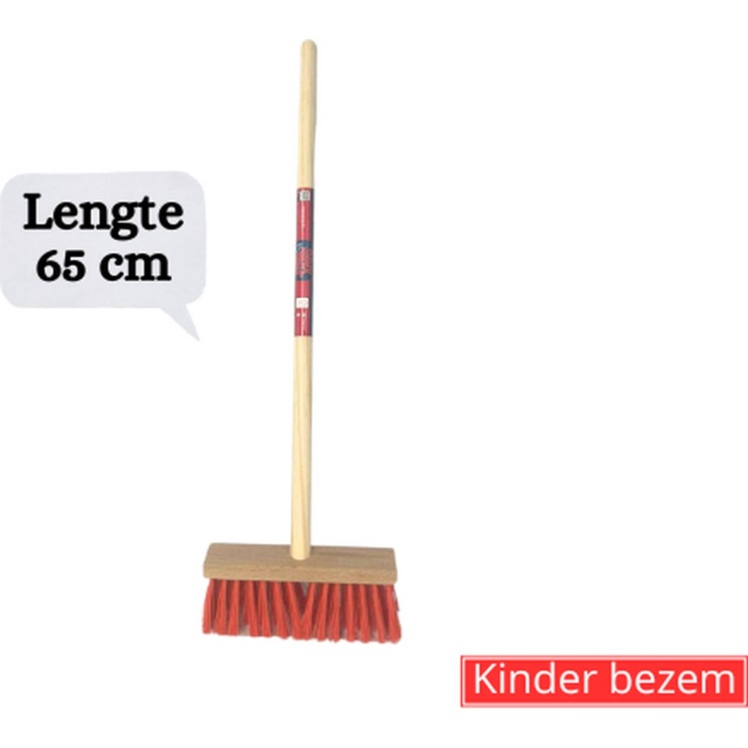 Synx Tools Kinderbezem Nylon Junior Bezems Buitenspeelgoed-Speelgoed incl. Steel 57cm tuinierspeelgo