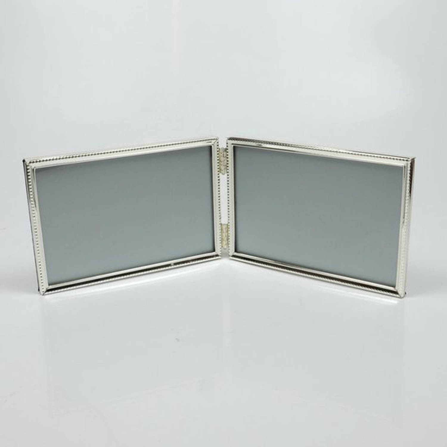 AL - Fotolijst - Zilver - Parel - 2-luik liggend 10 x 15 cm