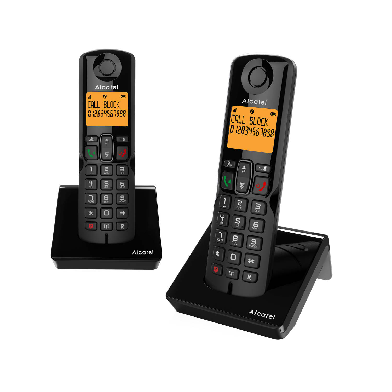 Alcatel S280 duo dect telefoon voor de vaste lijn met nummerherkenning Zwart