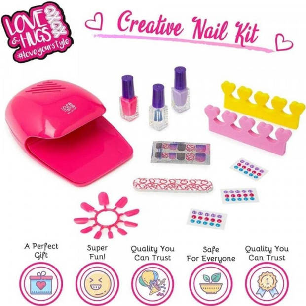 Love & Hugs Manicure en Pedicure Set Met Nageldroger (5562128)