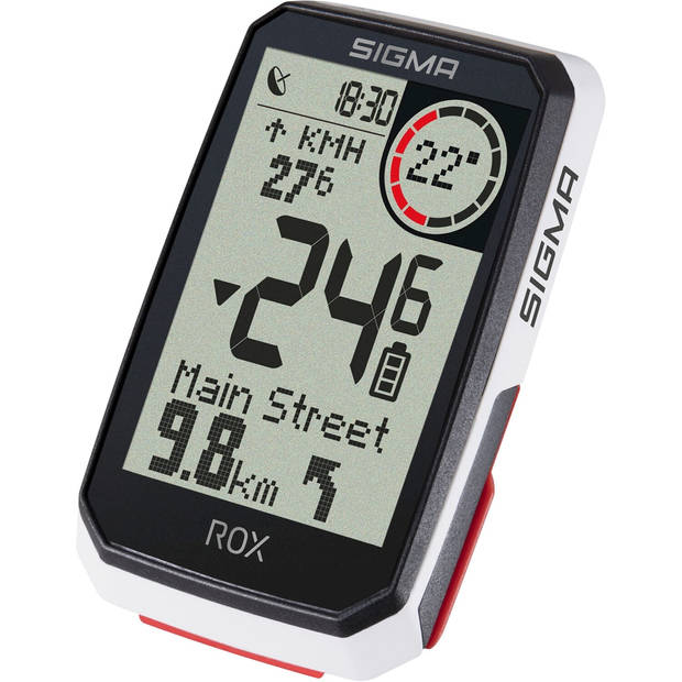 Sigma Rox 4.0 gps zw/wit standaard stuurhouder + usb-c oplaadkabel