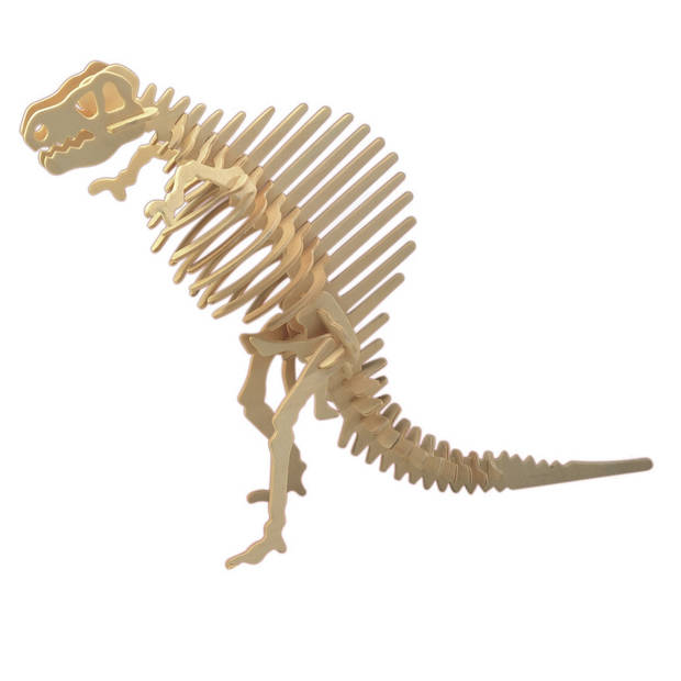 Houten 3D dino puzzel bouwpakket set Spinosaurus en Stegosaurus - 3D puzzels