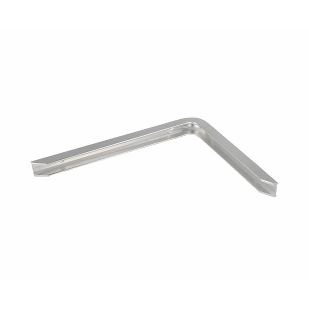 AMIG Plankdrager/planksteun - 2x - aluminium - gelakt zilver - H120 x B80 mm - max gewicht 75 kg - Plankdragers