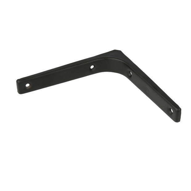 AMIG Plankdrager/planksteun van metaal - gelakt zwart - H125 x B125 mm - Plankdragers