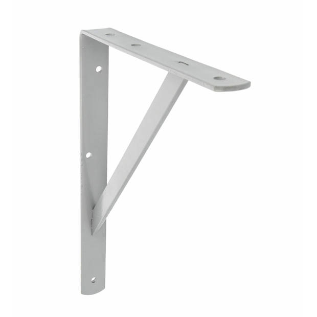 AMIG Plankdrager/planksteun van metaal - 2x - gelakt grijs - H600 x B375 mm - Tot 150 kg - Plankdragers
