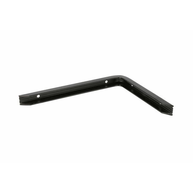 AMIG Plankdrager/planksteun - 2x - aluminium - gelakt zwart - H120 x B80 mm - max gewicht 75 kg - Plankdragers