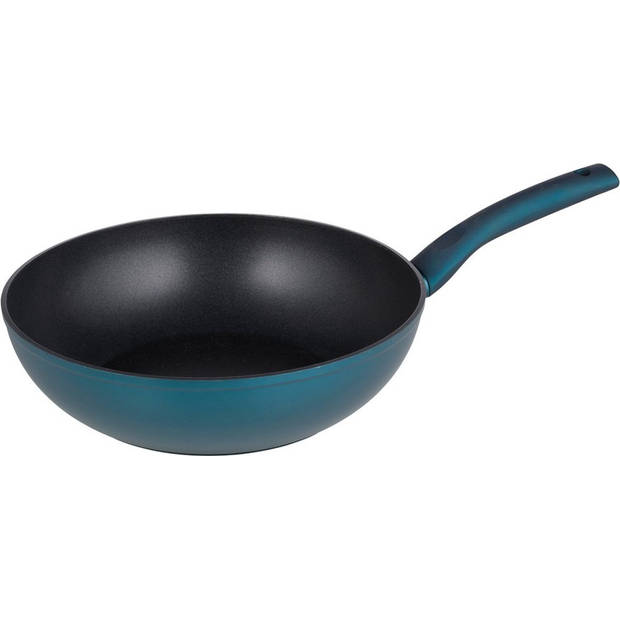 Michelino 46135 - Wokpan - Ø 24cm - Blauw - Serie Nora Petrol