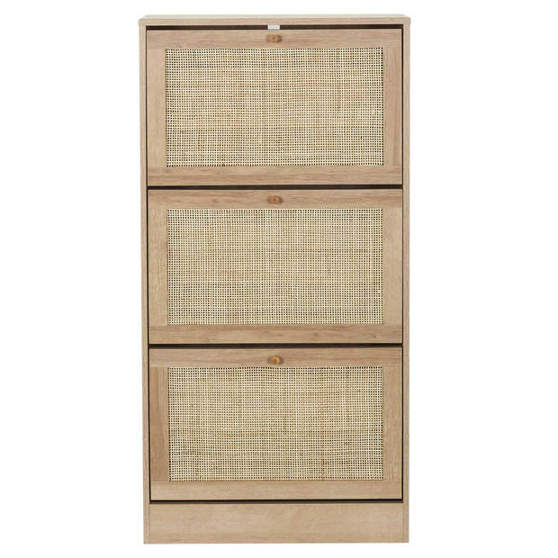 Schoenenkast Bali 3 lades 24x60x113 cm - voor 18 paar - Bruin