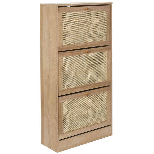 Schoenenkast Bali 3 lades 24x60x113 cm - voor 18 paar - Bruin