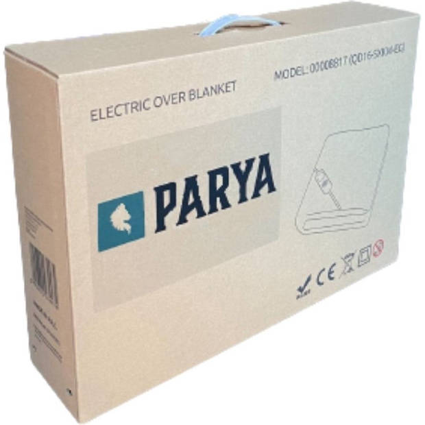 Parya Elektrische Deken Heerlijk Zacht Flanel - 180 x 130 CM – XL 2 Persoons - Warmtedeken Met 6 Standen en Timer-