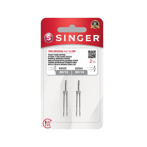 Singer Twin 2024 80 / 90 3/4mm (2 stuks) Naalden