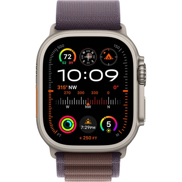 Apple Watch Ultra 2 medium alpine-bandje Titanium Paars