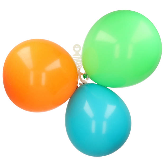 Hanger voor 3 ballonnen - transparant - kunststof - herbruikbaar - hoekhanger - Ballonhangers