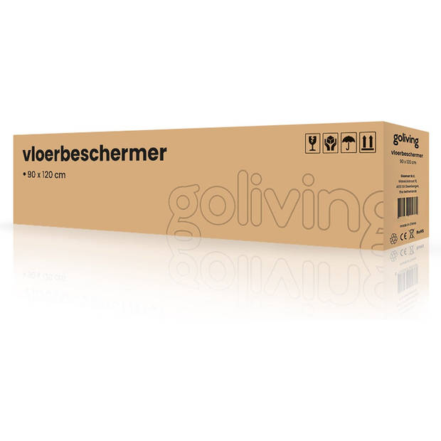 Goliving Vloerbeschermer bureaustoel - 90x120cm - Bureaustoelmat - PVC - Transparant - Geluiddempend