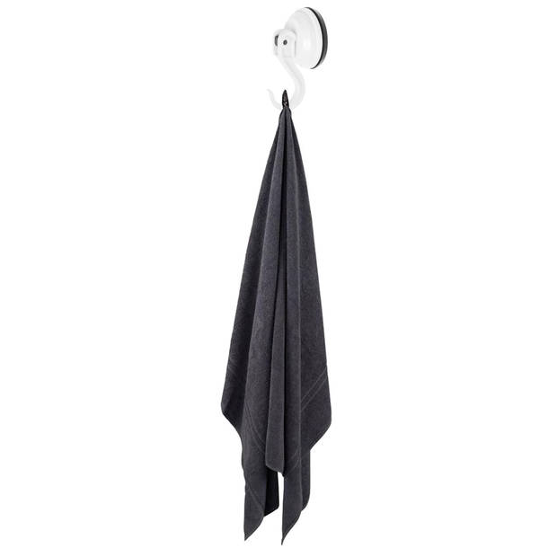 4x stuks Benson sterke zuignap badkamer/keuken ophang haken - kunststof - Draagkracht 6 KG - Handdoekhaakjes
