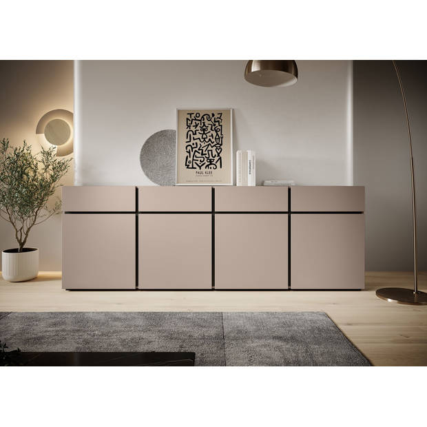 Meubella Dressoir Cainan - Beige - 225 cm