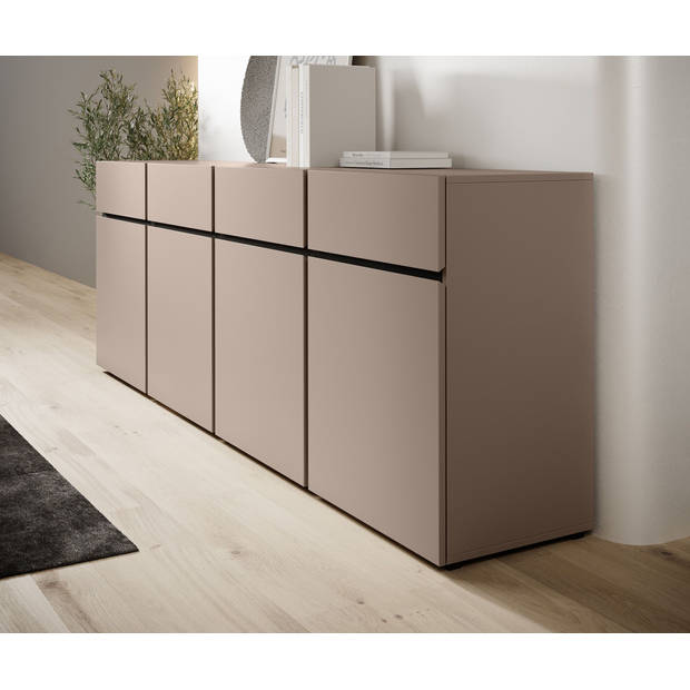 Meubella Dressoir Cainan - Beige - 225 cm