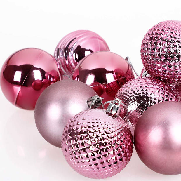 Kerstversiering roze, kerstdecoratie