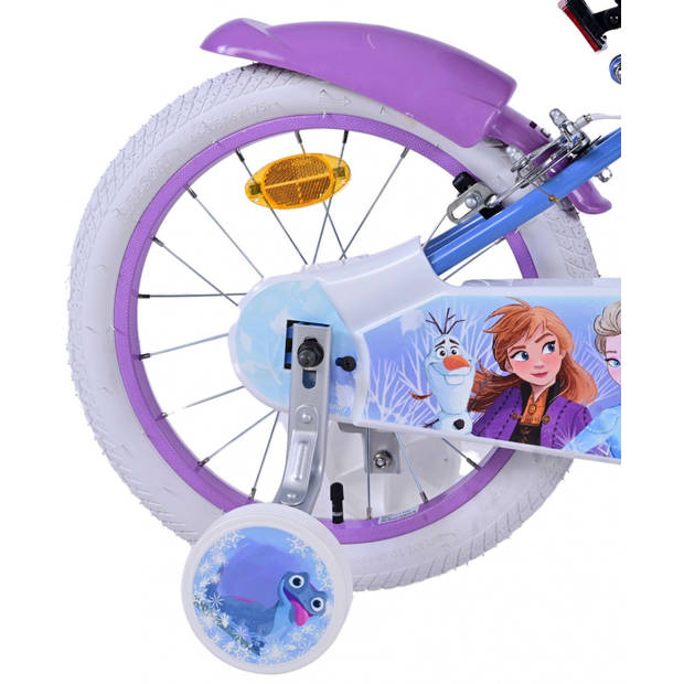 Disney Frozen 2 Kinderfiets - Meisjes - 16 inch - Blauw/Paars - Twee handremmen