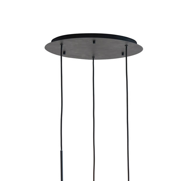 Light and Living hanglamp - zwart - glas - 2958612