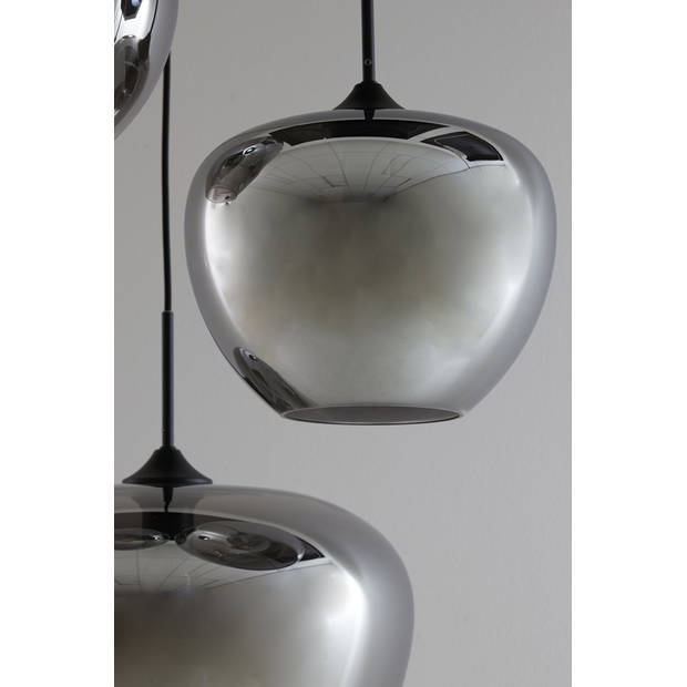 Light and Living hanglamp - zwart - glas - 2958612