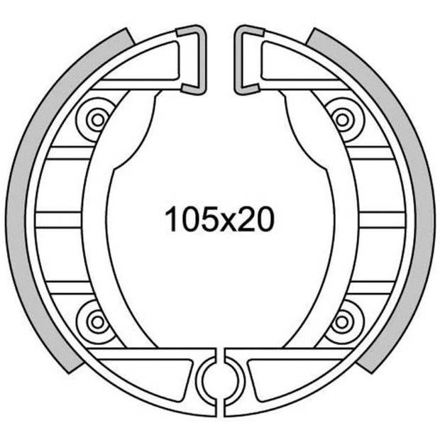 Newfren Remsegment GF0152 Ciao, Si ø105mm Voor (Gietwiel)